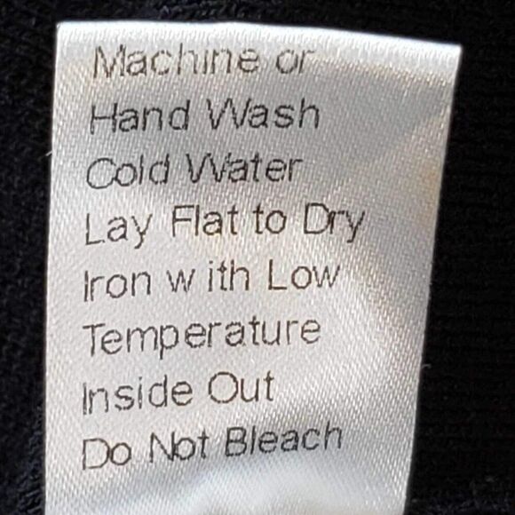 Ming Wang Cardigan Sweater Women's Size Medium M Black LS Draped Open Waterfall - Picture 5 of 9